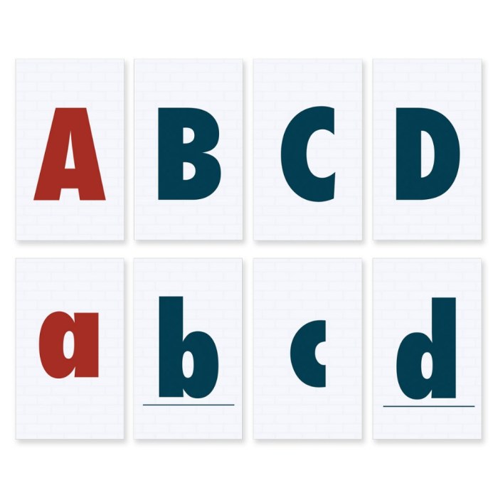 Lower case alphabet letters flashcards