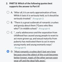 Adolescence and the teenage crush answer key