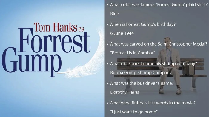 Forrest gump questions and answers