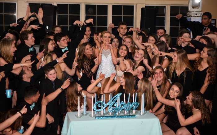 Sweet 16 candle ceremony lighting birthday